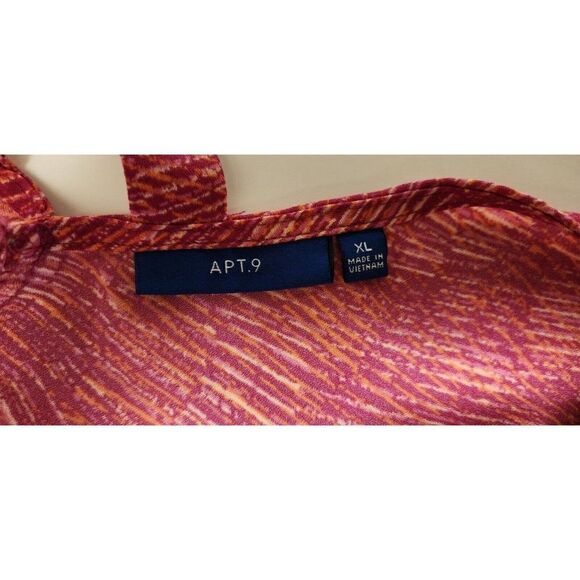 𝅺APT 9 V- Neck Cross Back Pink Top Size XL - Picture 5 of 5